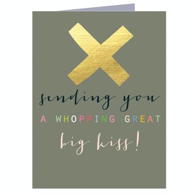 TW414 Mini carte Big Kiss en feuille d'or