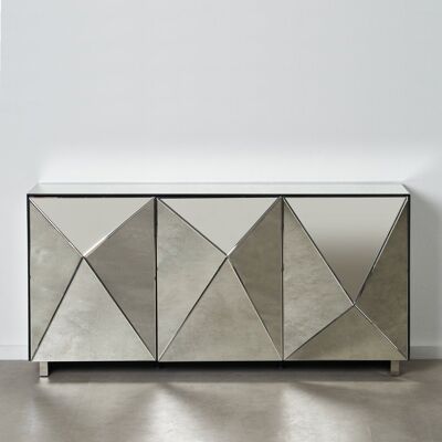 SILBERNES SIDEBOARD DM-SPIEGEL WOHNZIMMER ST603718