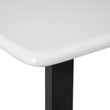 TABLE DE REPAS METAL BLANC-NOIR ST601126 5