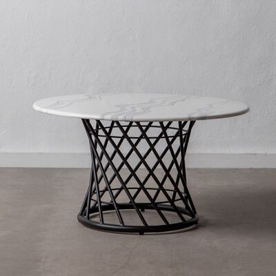 SIDE TABLE WHITE-BLACK METAL-CEMENT ST601201