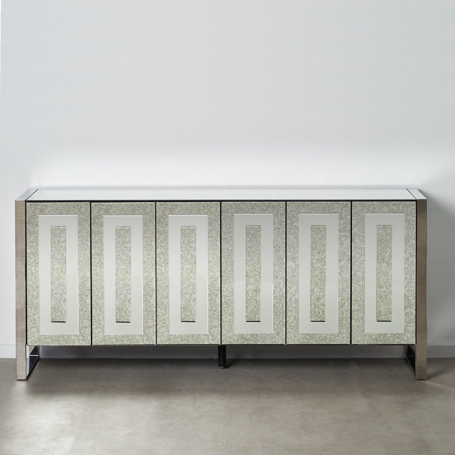 SILBERNES SIDEBOARD DM-SPIEGEL WOHNZIMMER ST603719
