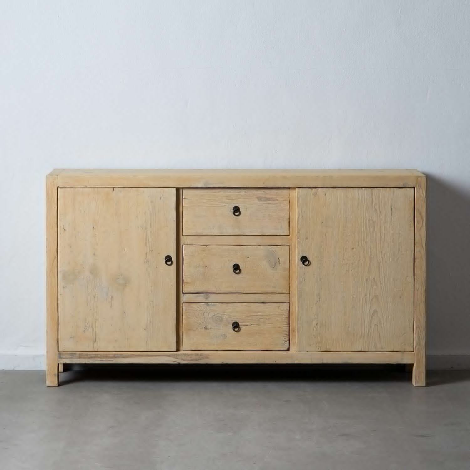 CREDENZA SOGGIORNO IN LEGNO DI OLMO NATURALE ST601235