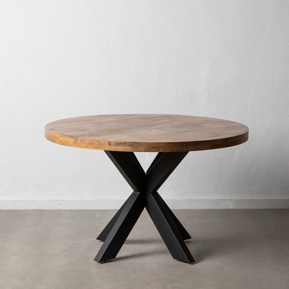 TAVOLO DA PRANZO NATURALE-NERO ST601293