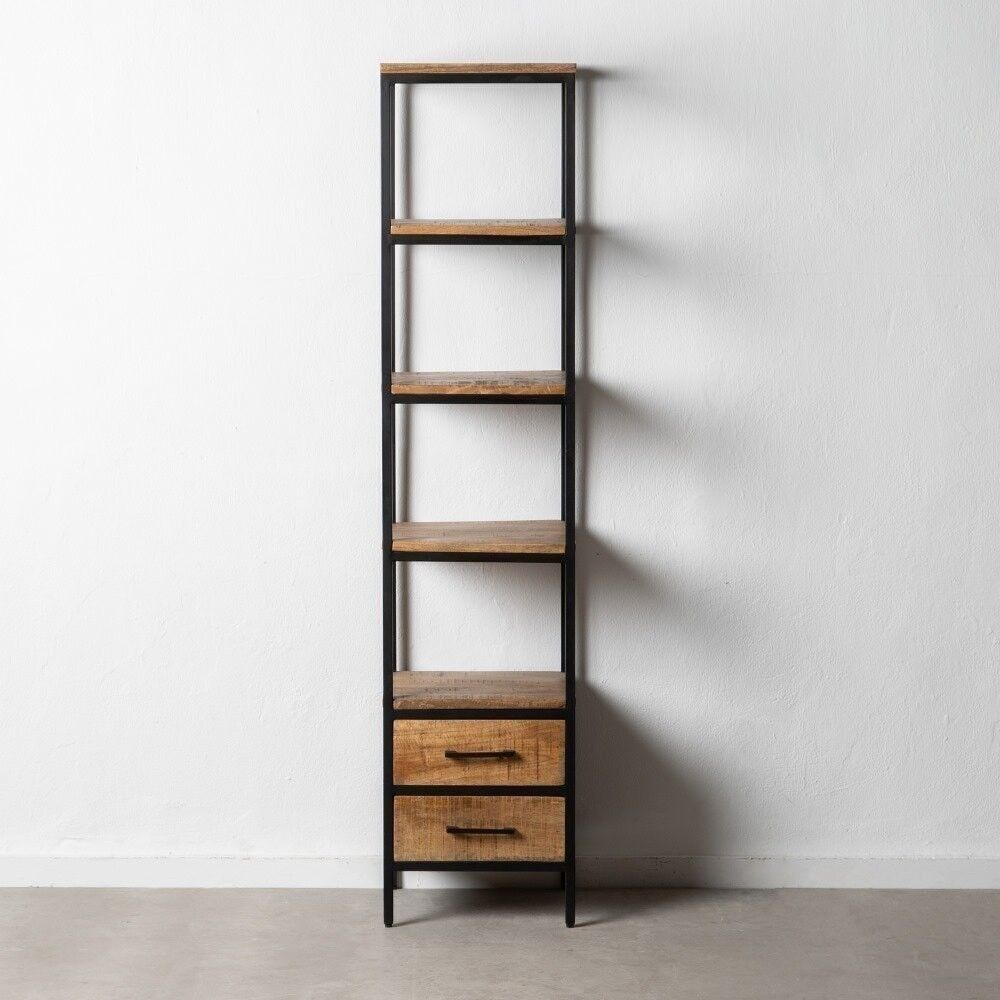 MENSOLA NATURALE-LEGNO NERO-FERRO ST601295