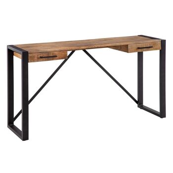 BUREAU NATUREL-NOIR BOIS-FER ST601298 3