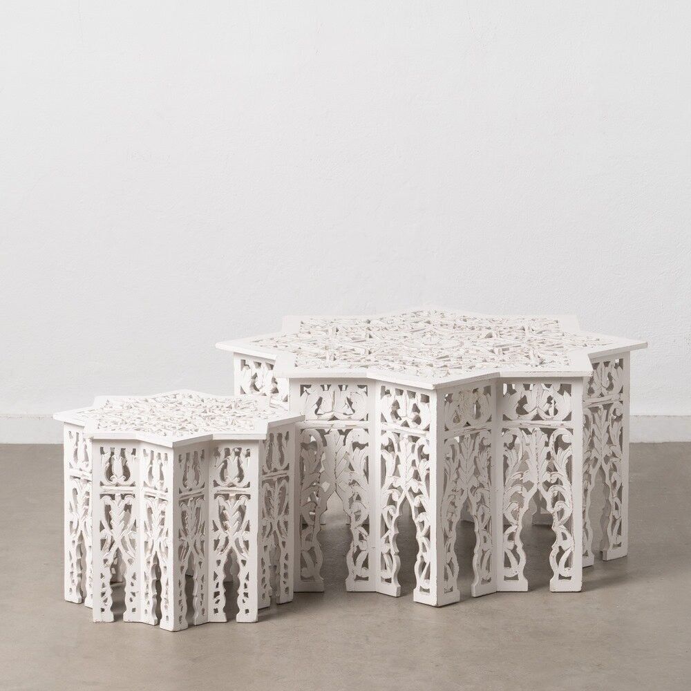 S/2 TAVOLINO BIANCO DM SOGGIORNO ST605860