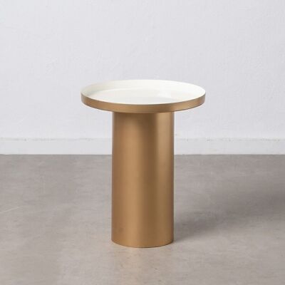 SIDE TABLE CREAM-GOLD IRON LIVING ROOM ST607893