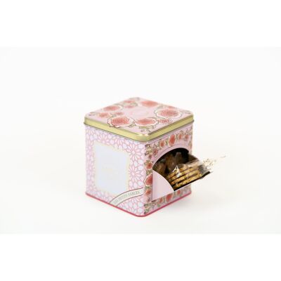 Galletas de mantequilla con chispas de chocolate - mini caja dispensadora metálica "Una mañana en París" 200g