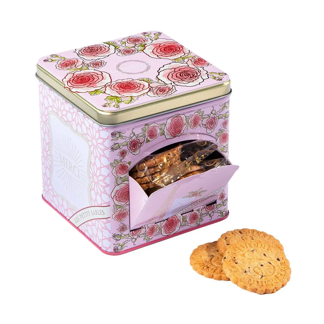 Buy wholesale Chocolate chip shortbread cookies - mini metal dispenser ...