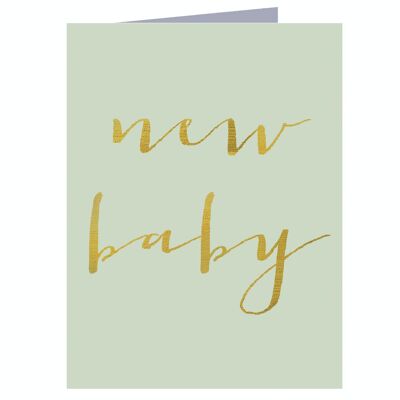 TW422 Mini carte de nouveau bébé dorée