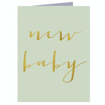 TW422 Mini carte de nouveau bébé dorée 1