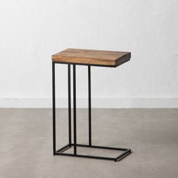 TABLE D'APPOINT NATUREL-NOIR ST601301 1