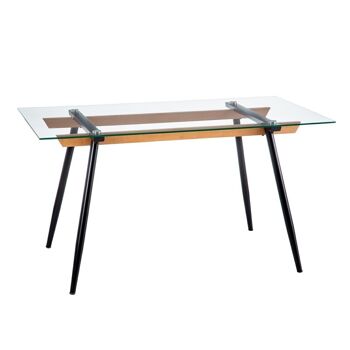 TABLE A MANGER METAL-VERRE NOIR SALON ST601312 3