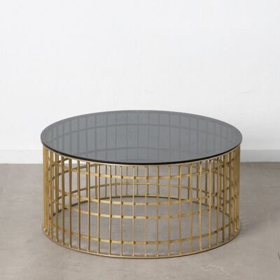 GOLD COFFEE TABLE METAL-GLASS LIVING ROOM ST603981