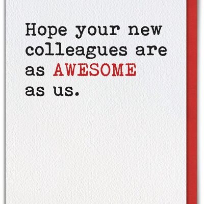 Awesome Colleagues (White) Funny Leaving Card