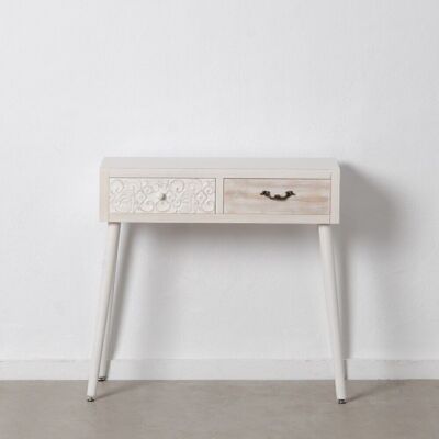 CONSOLLE IN LEGNO DI ABETE BIANCO NATURALE ST605983