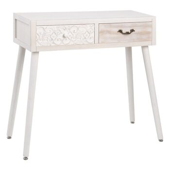 CONSOLE EN BOIS DE SAPIN BLANC NATUREL ST605983 3