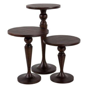 TABLE D'APPOINT MARRON BOIS DE MANGUE ST606009 4