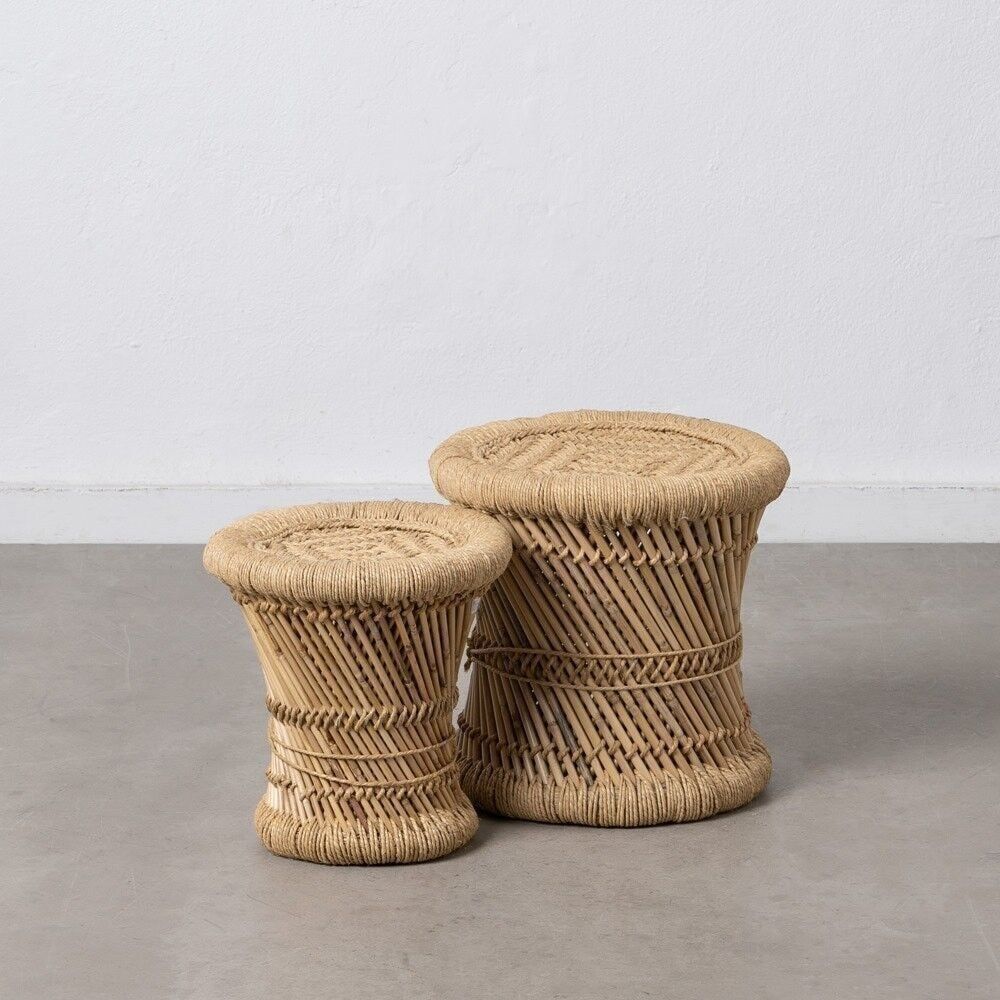 S/2 TAVOLINO IN FIBRA NATURALE SOGGIORNO ST608032