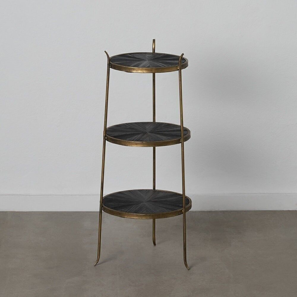 ESTANTERÍA ORO-NEGRO METAL / MADERA ST603989