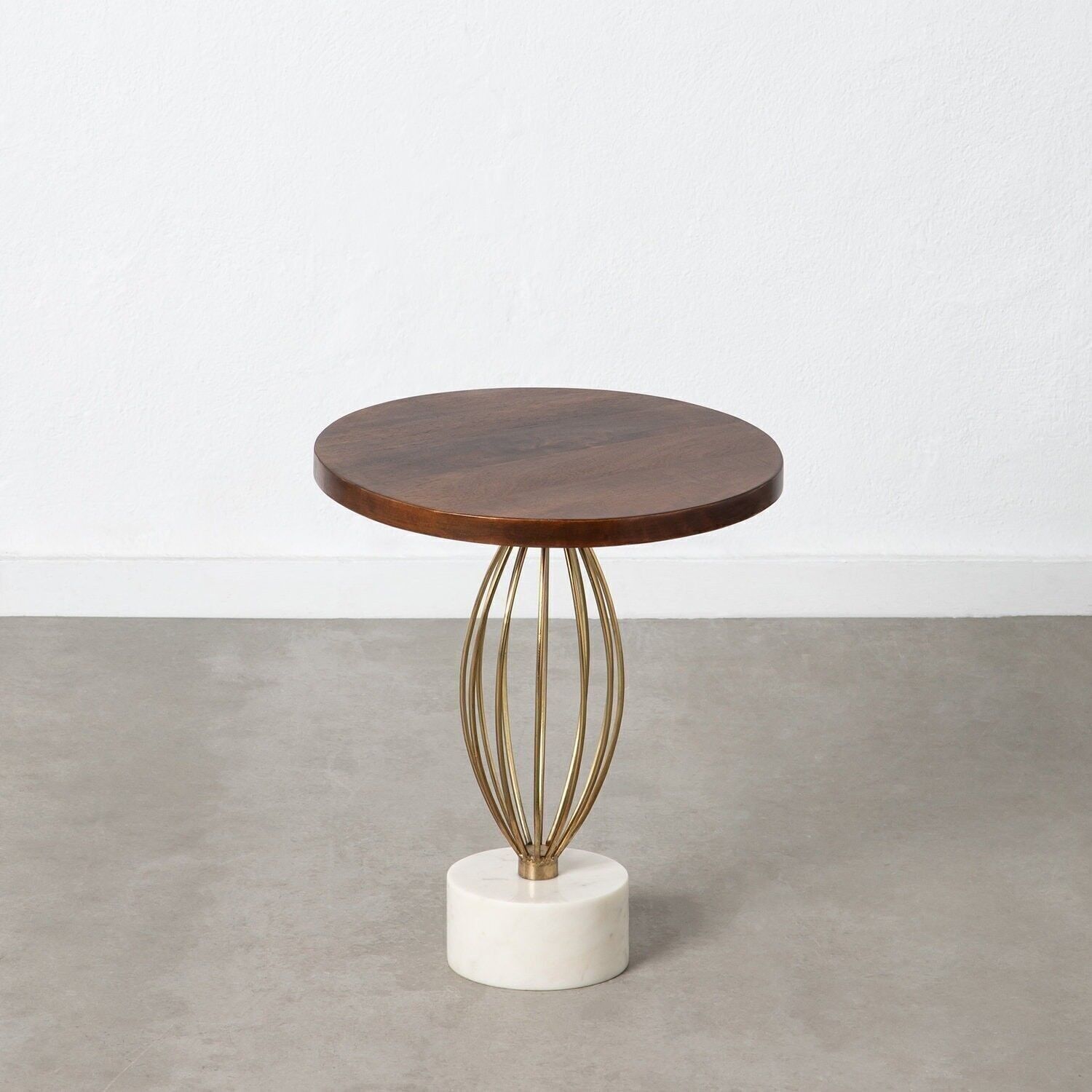 MESA AUXILIAR NATURAL-ORO MADERA-HIERRO ST604013