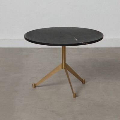 COFFEE TABLE BLACK-GOLD IRON / MARBLE ST606019