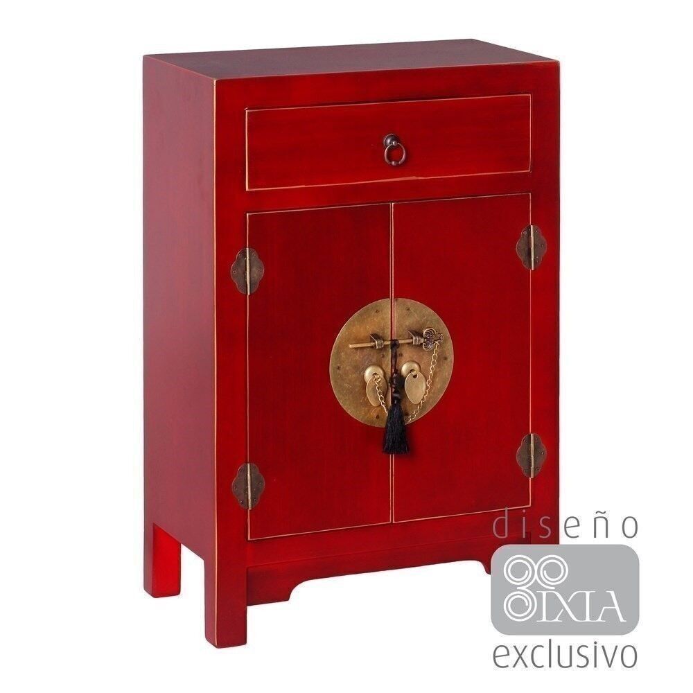 MESITA 2 PUERTAS Y 1 CAJÓN ROJO ST51152