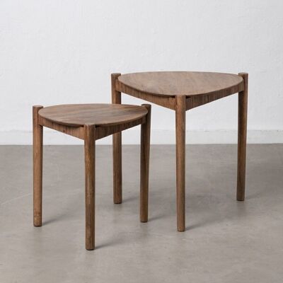 S/2 NATURAL SIDE TABLE ST608171