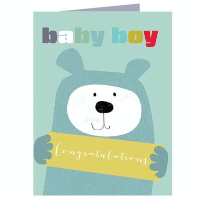 TW431 Mini Baby Boy Bear Card