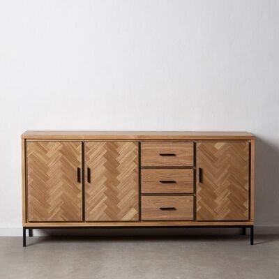 CREDENZA LEGNO NATURALE / METALLO ST601585