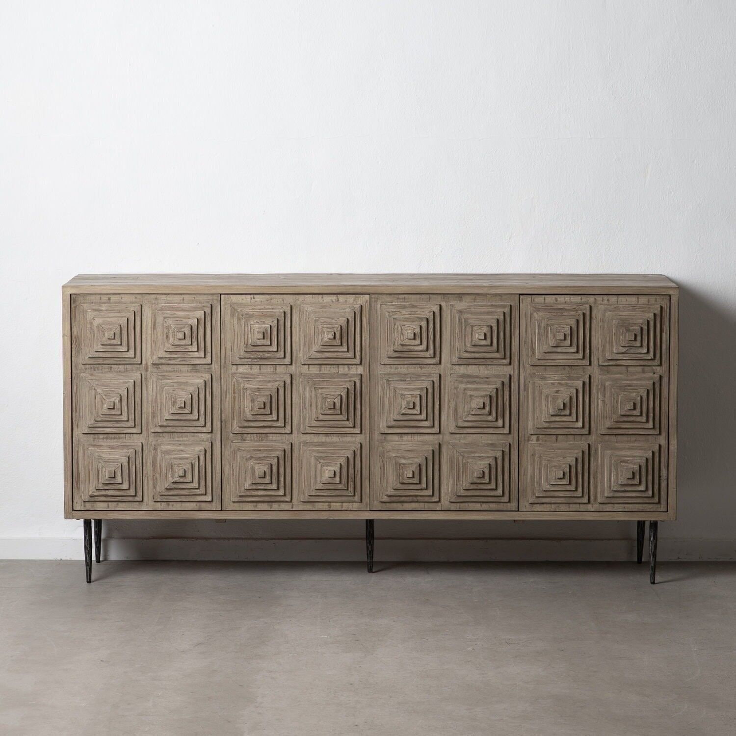 CREDENZA SOGGIORNO LEGNO NATURALE-FERRO ST601590