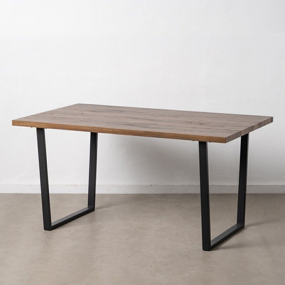 TAVOLO PRANZO MARRONE-NERO DM-METAL SOGGIORNO ST608700