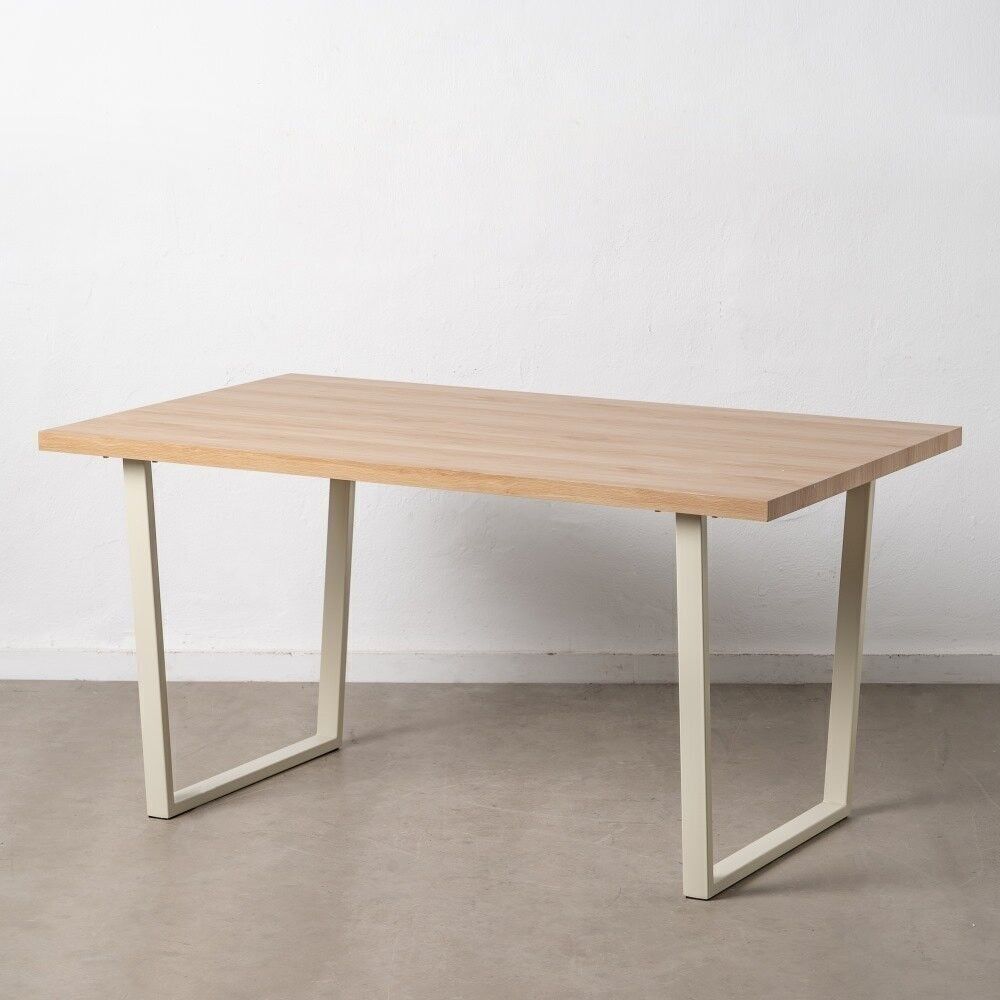 TAVOLO PRANZO NATURALE-CREMA DM-METAL ST608701