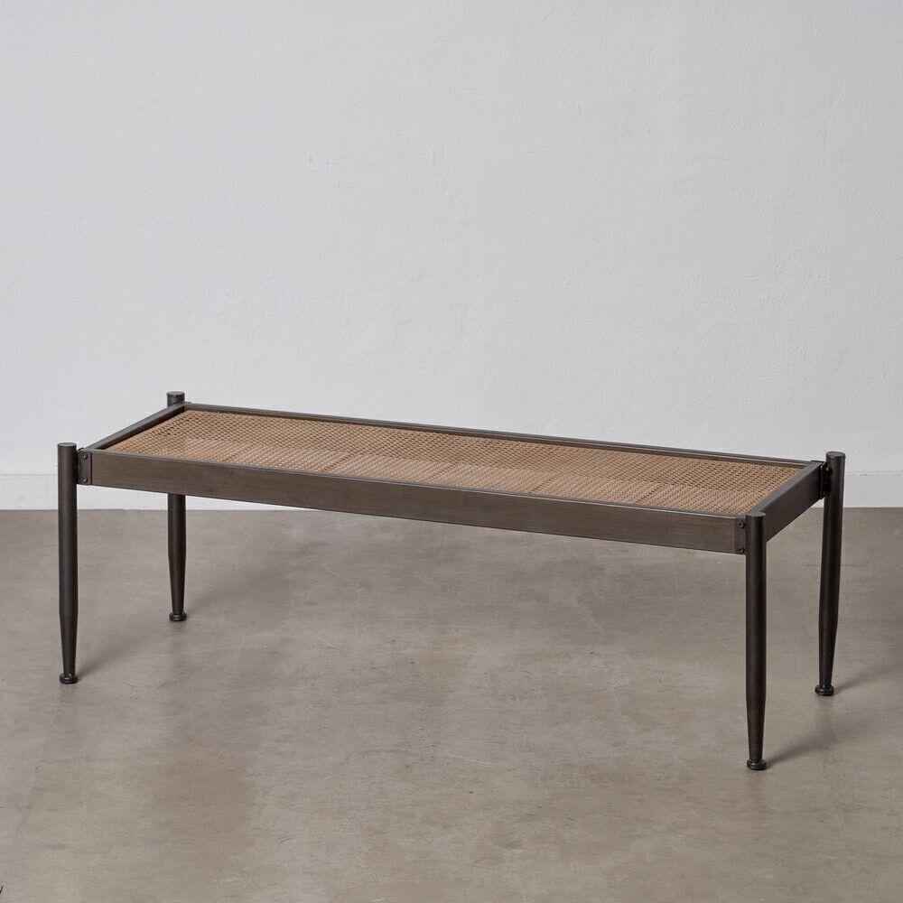 TAVOLINO IN METALLO NATURALE-NERO ST604525