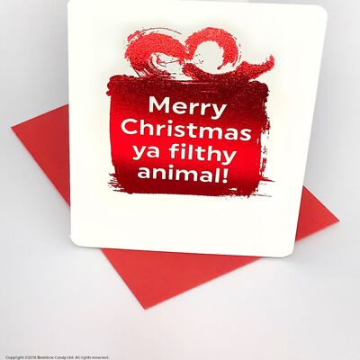 Christmas Filthy Animal Funny Christmas Small Card