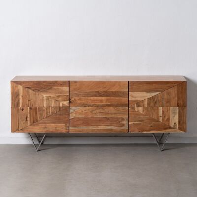 NATURAL WOOD-IRON SIDEBOARD LIVING ROOM ST606271