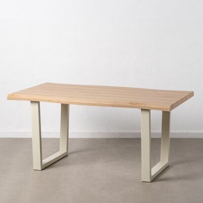 DINING TABLE NATURAL-CREAM DM-METAL ST608708
