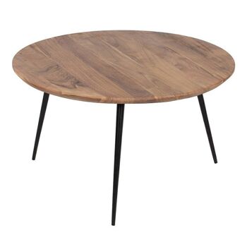 TABLE BASSE S/2 NATUREL BOIS-MÉTAL ST608747 5