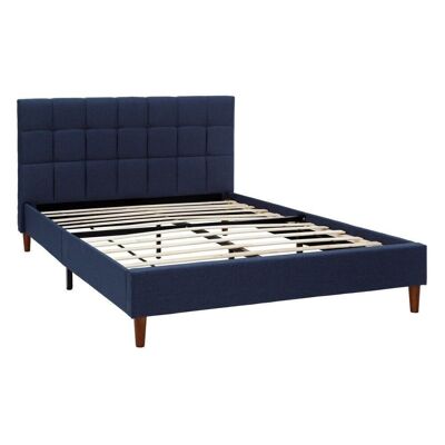 LETTO 150X200 BLU LEGNO/TESSUTO ST107641