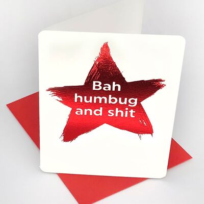 Bah Humbug Funny Christmas Small Card