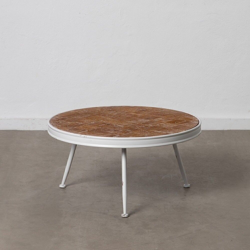 TAVOLINO DA SALOTTO IN METALLO BIANCO NATURALE ST604581