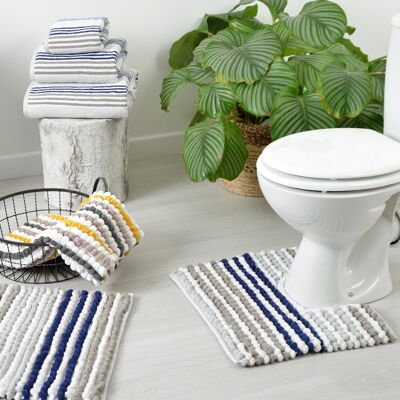 Tappetino per WC Chunky Bobble a righe 50 x 50 cm