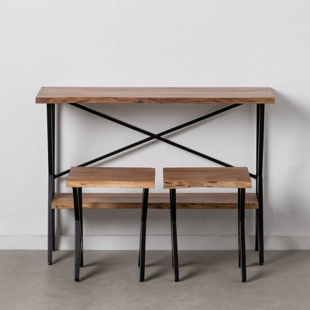 S/3 CONSOLE AND 2 TABLES NATURAL ST608753