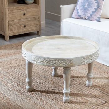 TABLE BASSE BLANCHE ROSE ST608771 2