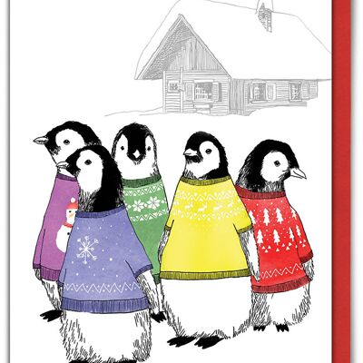 Penguin Jumpers Funny Christmas Card