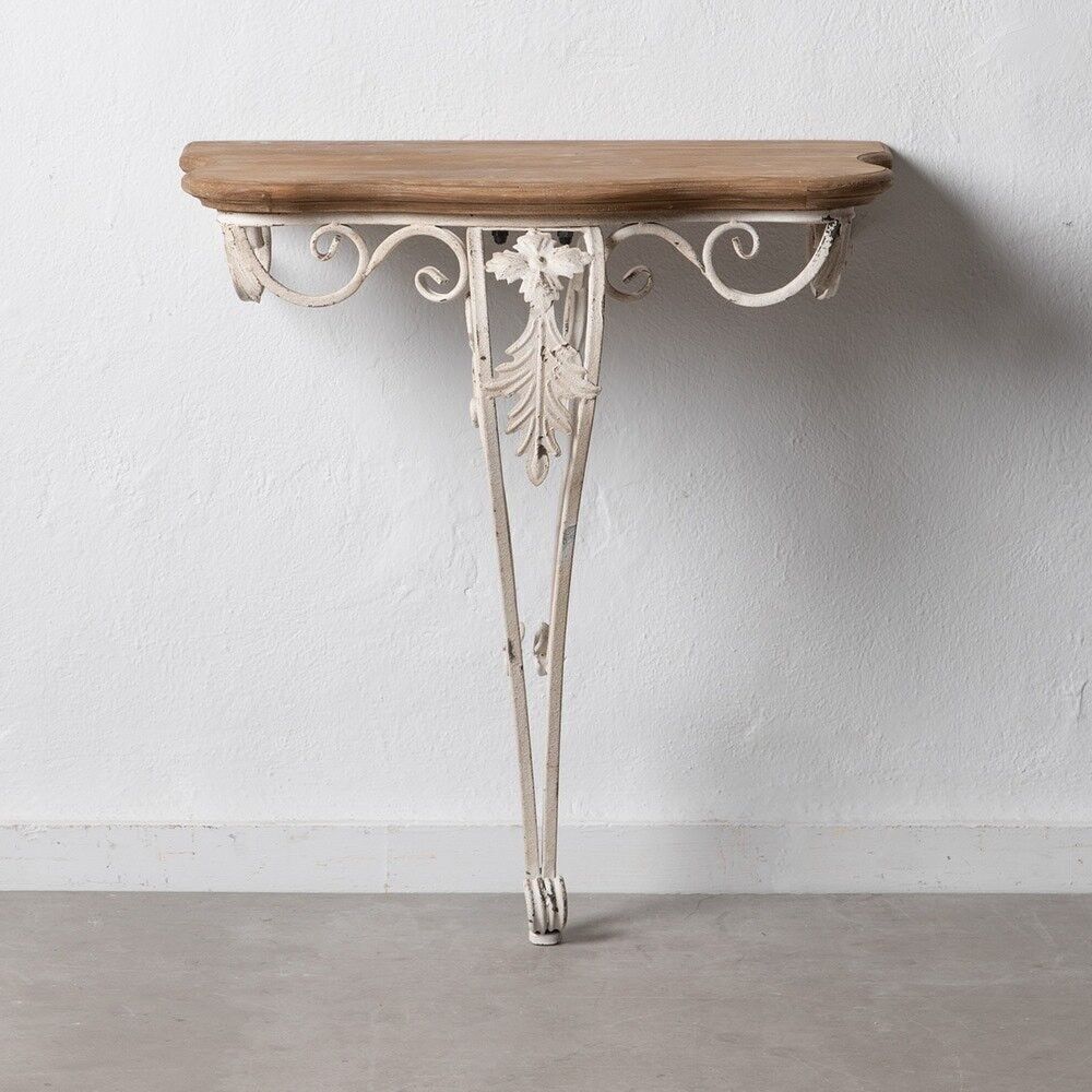 CONSOLLE LEGNO/METALLO BIANCO ROSA ST601979