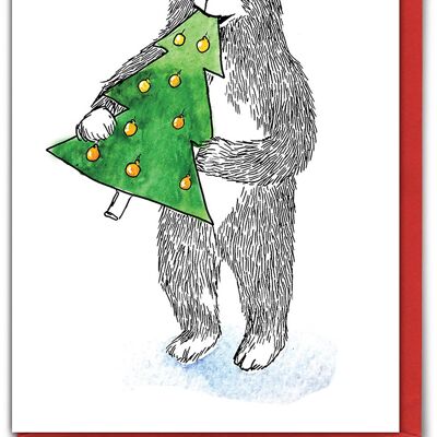 Hungry Bear Funny Christmas Card