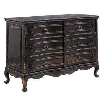 COMMODE DE CHAMBRE EN BOIS ROSE NOIR ST602015 3