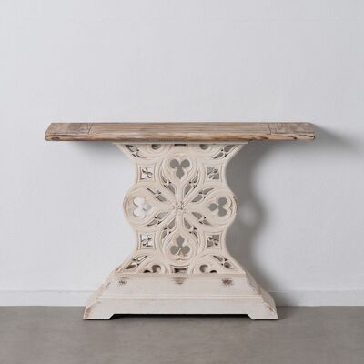 CONSOLE ROSETTON NATURAL-WHITE WOOD ST604824