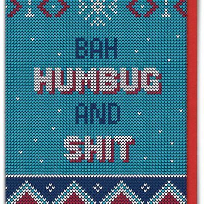 Bah Humbug Funny Christmas Card